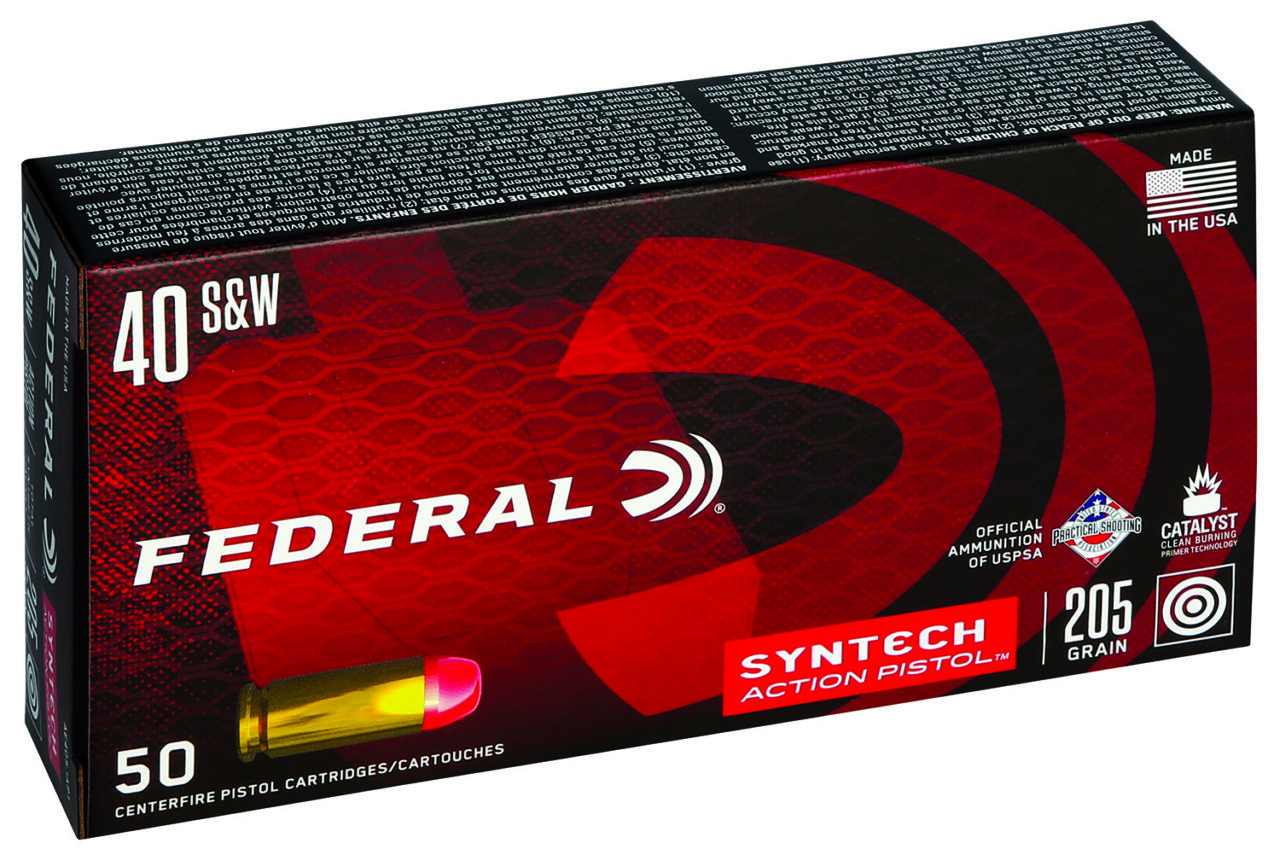 Federal AE40SJAP1 American Eagle Syntech Action Pistol 40 S&W 205 gr Total Syntech Jacket Flat Nose (TSF) 50 Per Box/ 10 Cs - Image 2