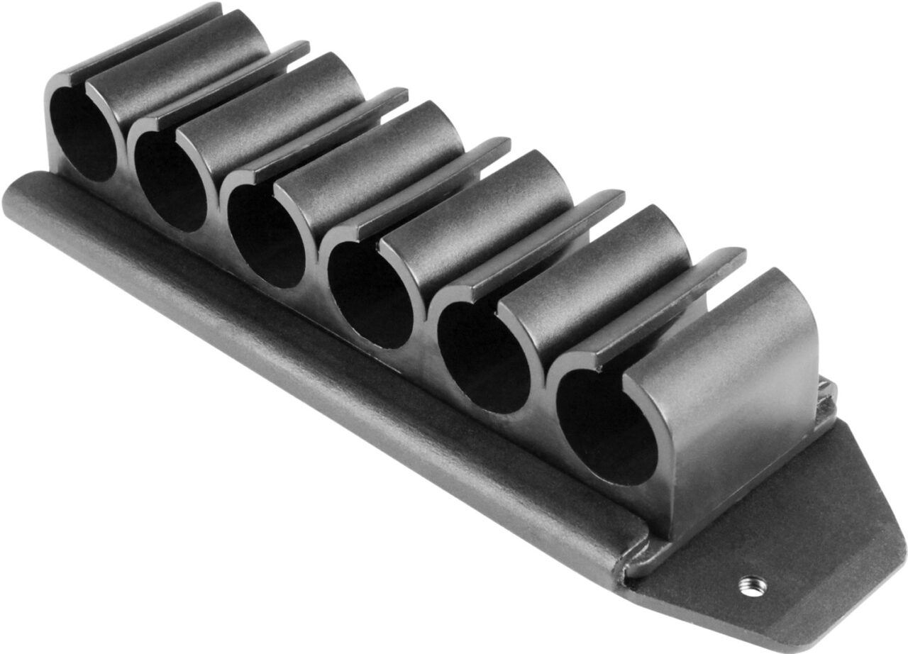 Aim Sports MM6RK Side Shell Carrier Polymer w/Aluminum Mounting Plate 12 Gauge Capacity 6rd 500,590,500A Shotguns Mounting Plate Mount