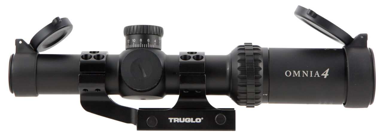 TruGlo TG8514TLR Omnia Tactical Black Anodized 1-4x24mm 30mm Tube Illuminated APTR Reticle