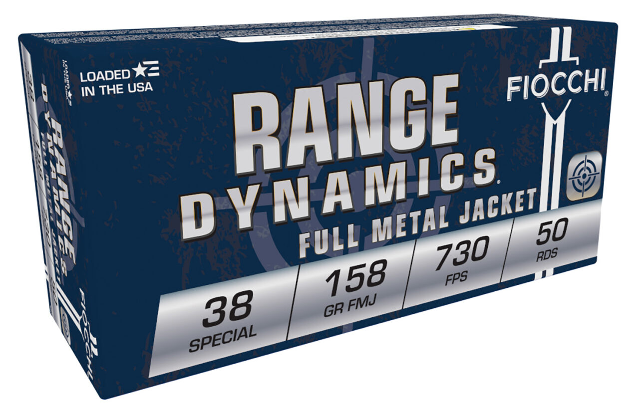 Fiocchi 38G Range Dynamics 38 Special 158 gr Full Metal Jacket (FMJ) 50 Per Box/20 Cs