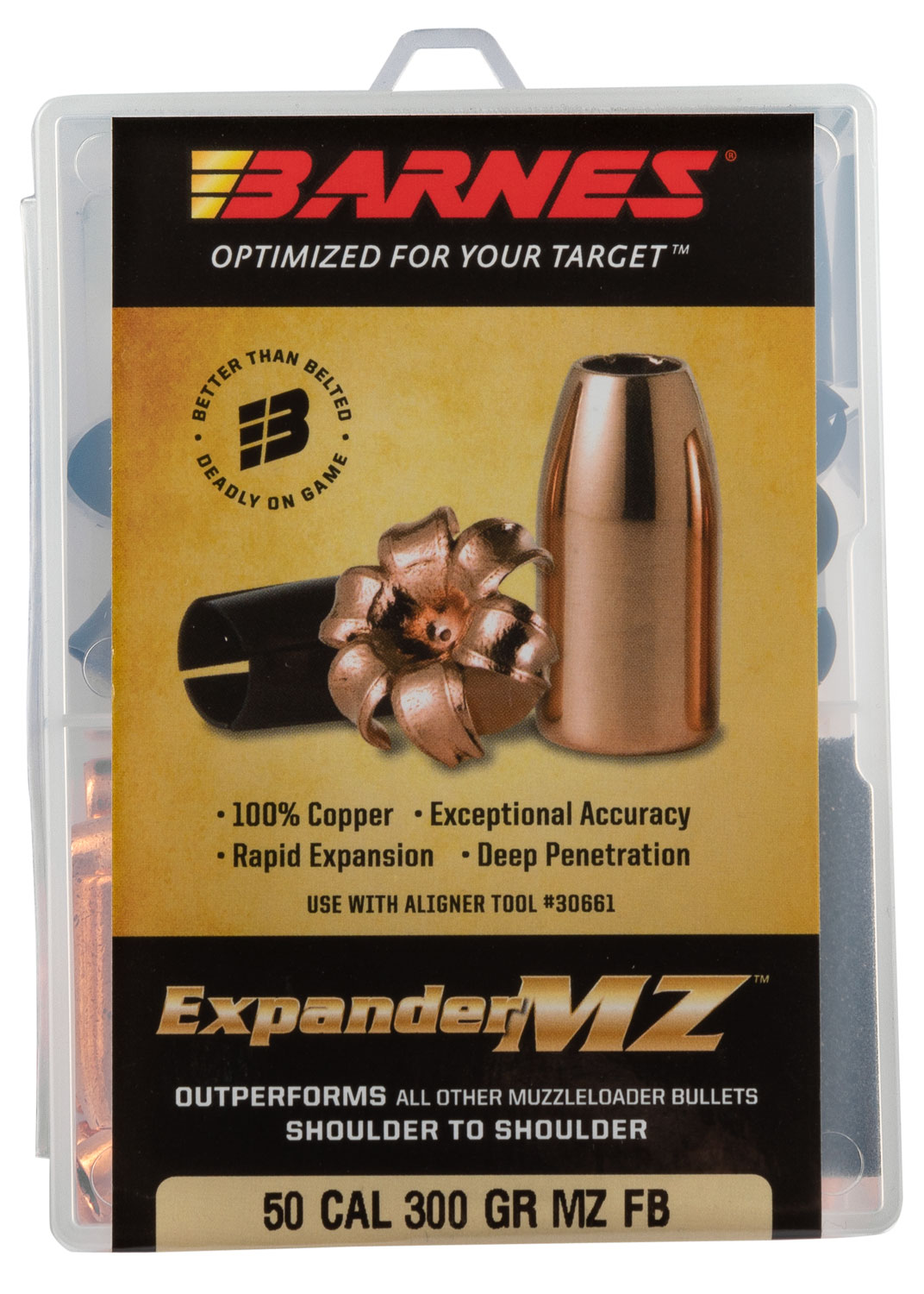 Barnes Bullets 30583 Expander MZ Muzzleloader 50 Cal Expander MZ Hollow Point 300 gr 24 - Image 2