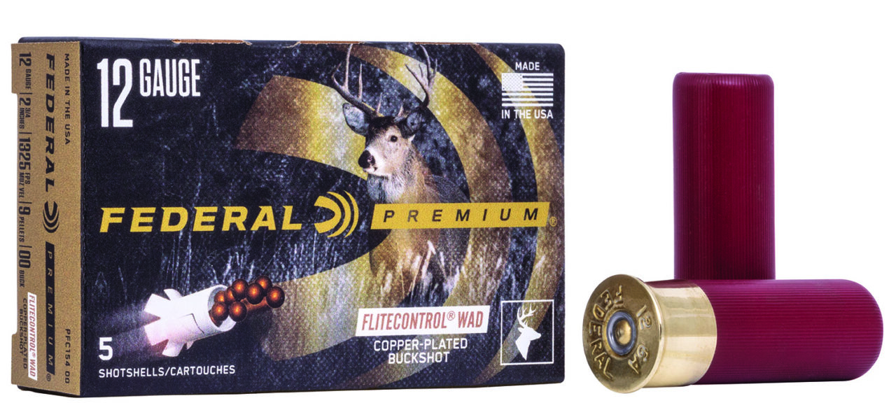 Federal PFC15400 Premium Vital-Shok 12 Gauge 2.75" 9 Pellets 1325 fps 00 Buck Shot 5 Bx/50 Cs