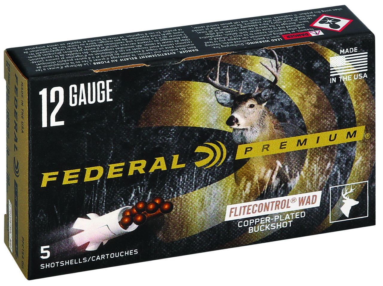 Federal PFC15400 Premium Vital-Shok 12 Gauge 2.75" 9 Pellets 1325 fps 00 Buck Shot 5 Bx/50 Cs - Image 2