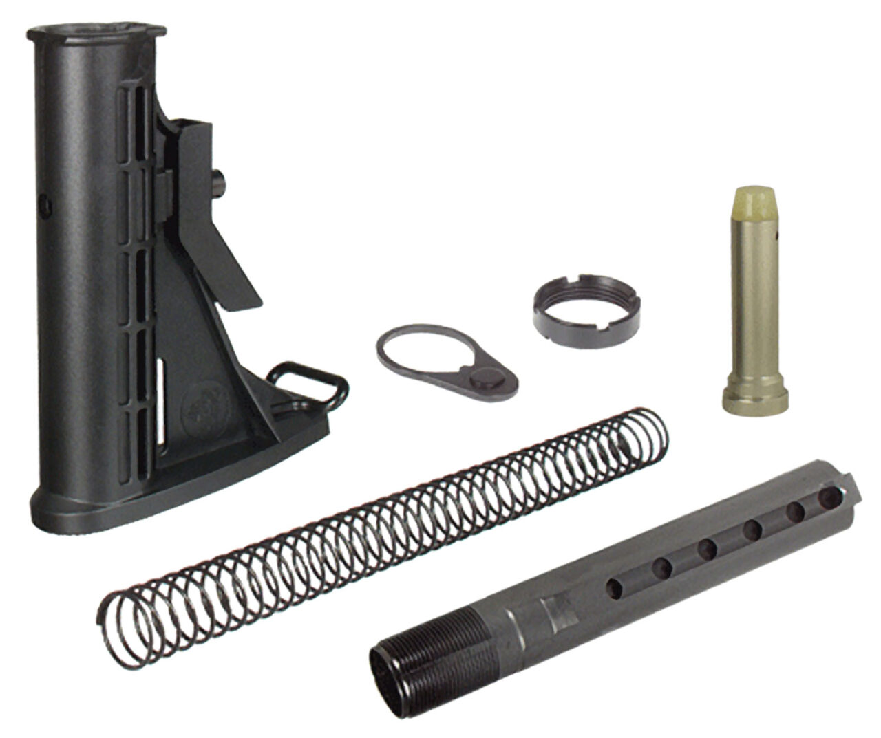 UTG Pro RBU6BM Mil-Spec Stock Assembly Black Synthetic 6 Position for AR-15, M16
