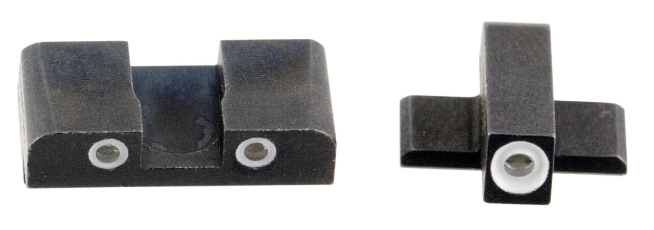 AmeriGlo SG161 Classic Tritium Sight Set for Sig Sauer Pistols using a #8 Front & #8 Rear Black | Green Tritium with White Outline Front and Rear