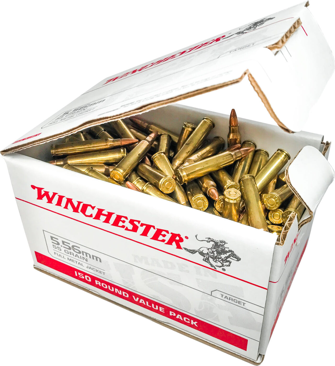 Winchester Ammo WM193150 USA 5.56x45mm NATO 55 gr 3270 fps Full Metal Jacket (FMJ) 150 Bx/4 Cs (Value Pack) - Image 2