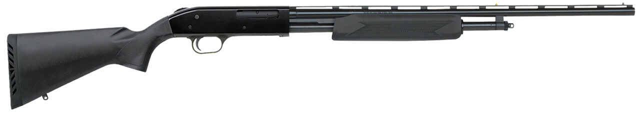 Mossberg 50112 500 Bantam 410 Gauge 5+1 3" 24" Vent Rib Barrel, Blued Metal Finish, Dual Extractors, Synthetic Stock, EZ-Reach Forend, 13" LOP, Includes Fixed-Full Choke (Youth)