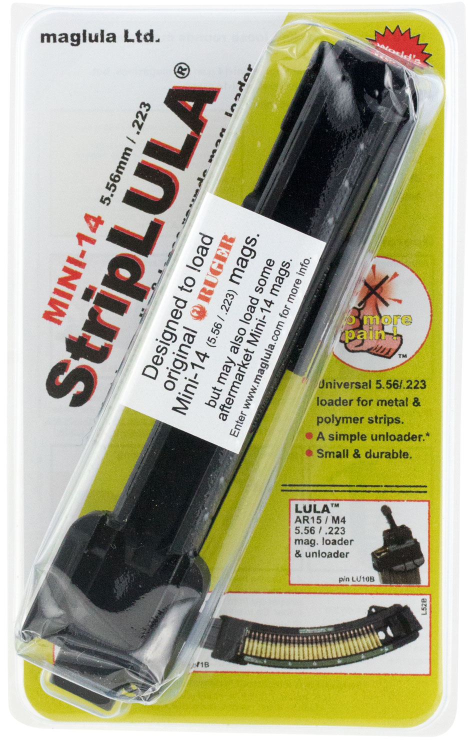 Maglula SL52B StripLULA Black Polymer for 223 Rem, 5.56x45mm NATO Ruger Mini-14 Holds up to 10rds