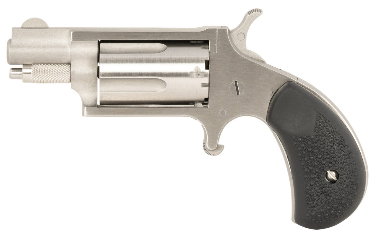 North American Arms 22MSGRCHSS Mini-Revolver Carry Combo 22 WMR 5 Shot 1.13" Barrel, Stainless Steel Barrel/Cylinder/Frame, Black Rubber Grip, Includes Exclusive Holster Package - Image 2