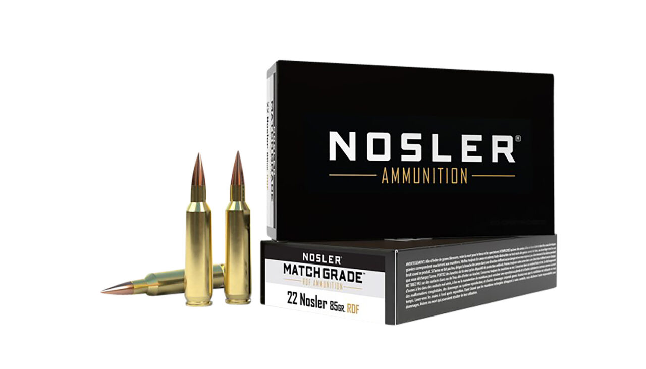 Nosler 60162 Match Grade RDF 22 Nosler 85 gr RDF Hollow Point Boat-Tail (RDFHPBT) 20 Per Box/ 10 Cs