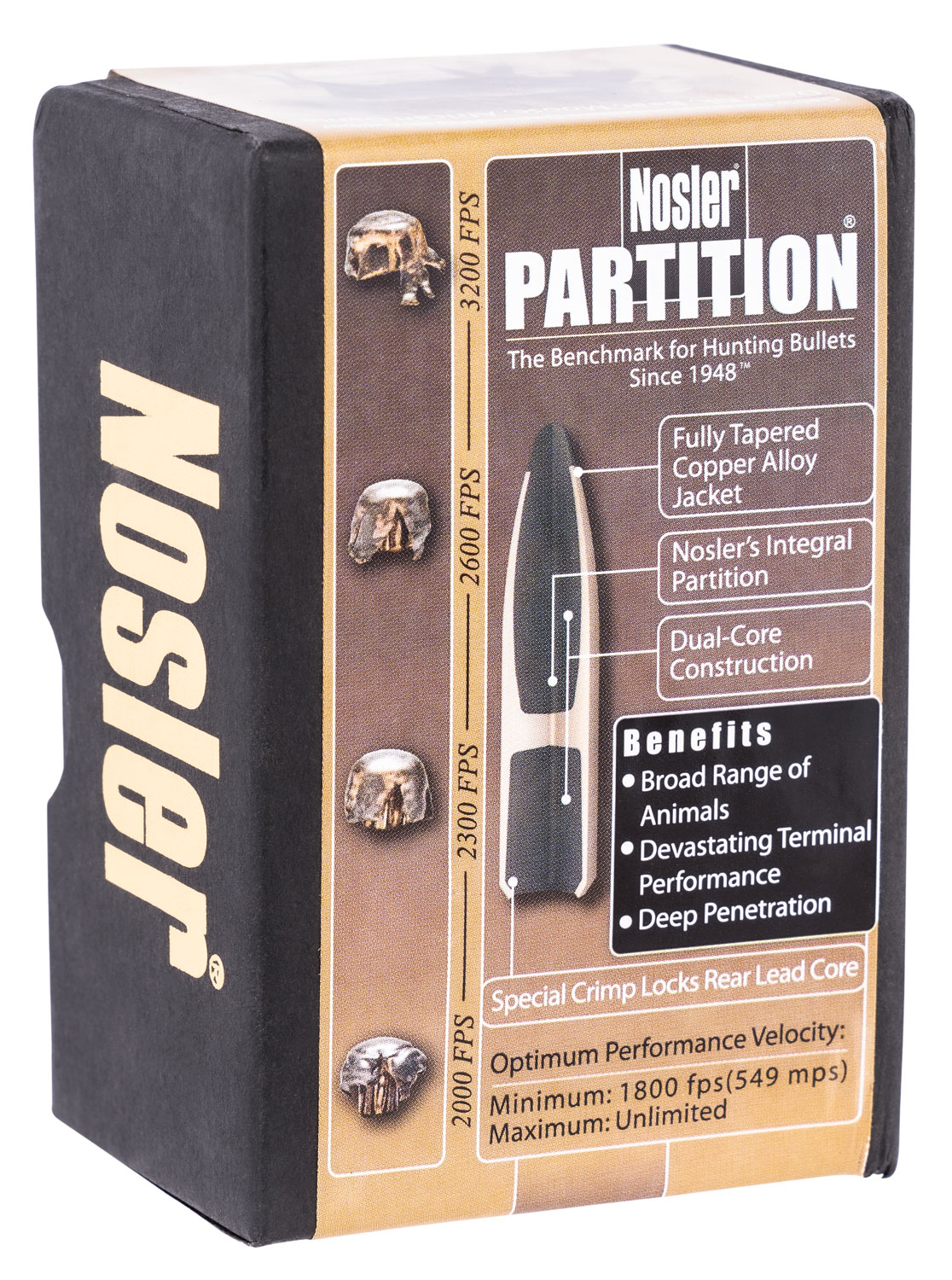 Nosler 35642 Partition 6mm .243 100 gr Spitzer 50 Per Box