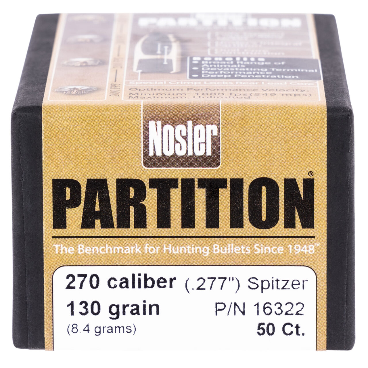 Nosler 16322 Partition 270 Win .277 130 gr Partition Spitzer 50 Per Box - Image 2
