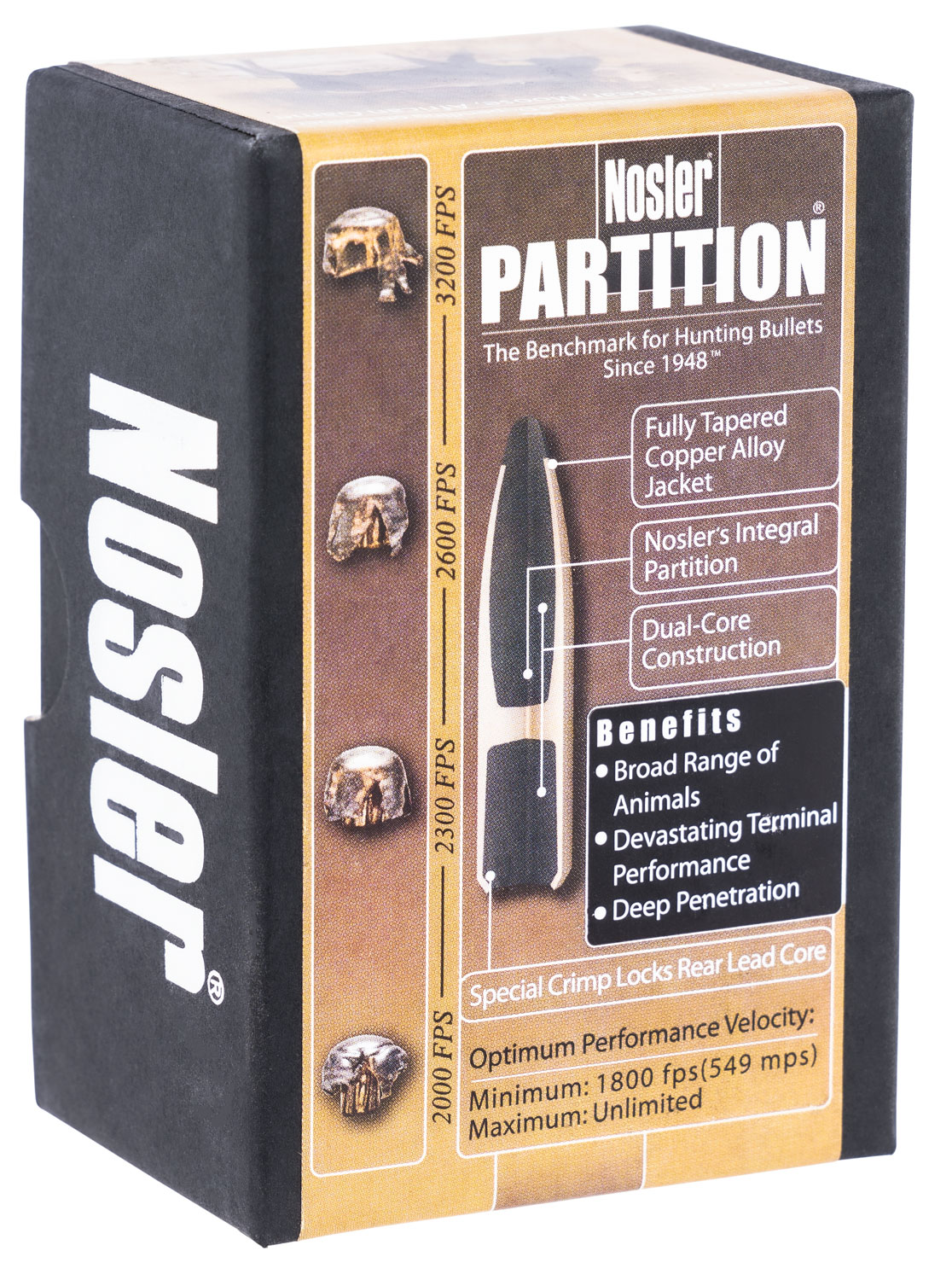 Nosler 16330 Partition 30 Cal .308 165 gr Spitzer 50 Per Box