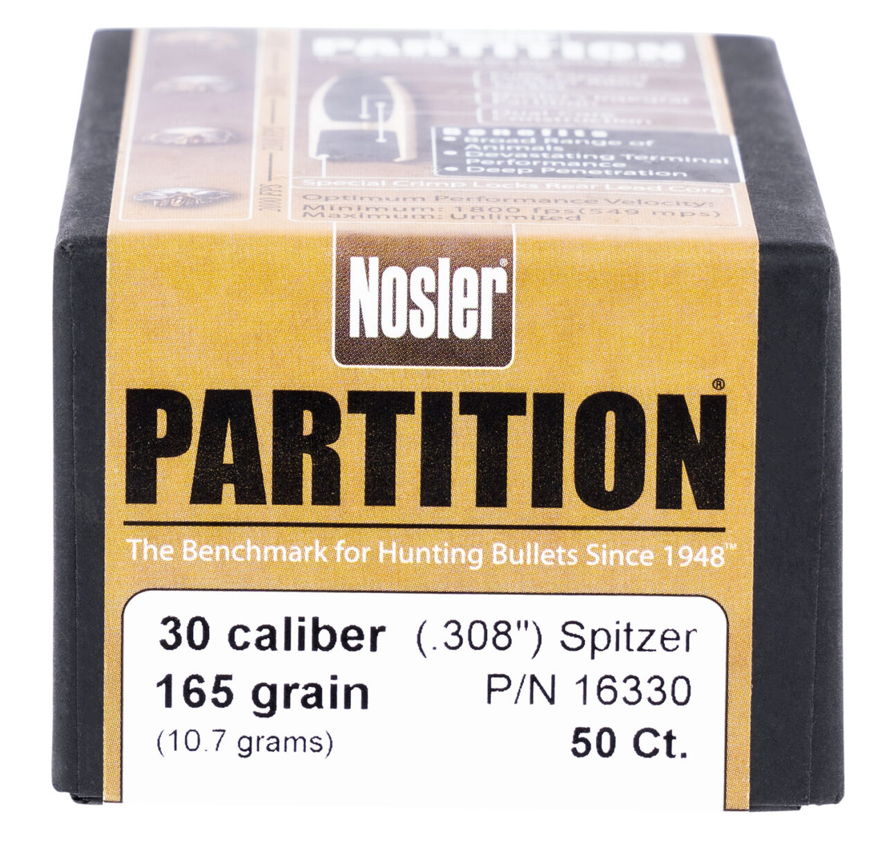Nosler 16330 Partition 30 Cal .308 165 gr Spitzer 50 Per Box - Image 2