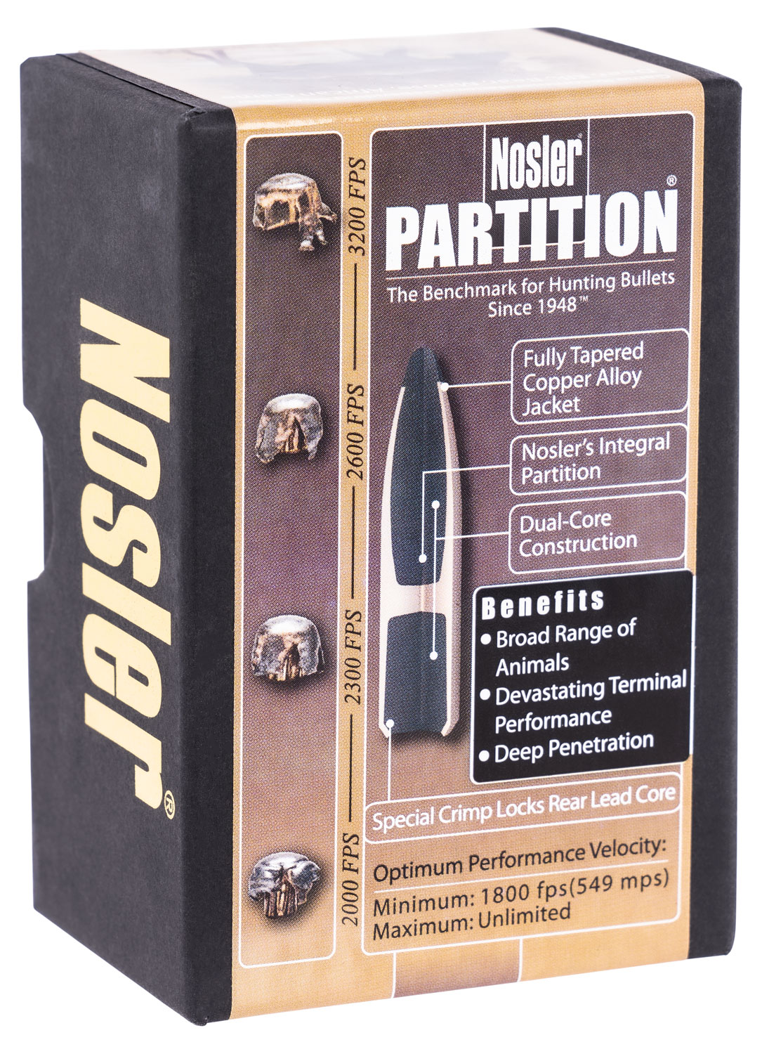 Nosler 16319 Partition 6.5 Creedmoor .264 100 gr Partition Spitzer 50 Per Box