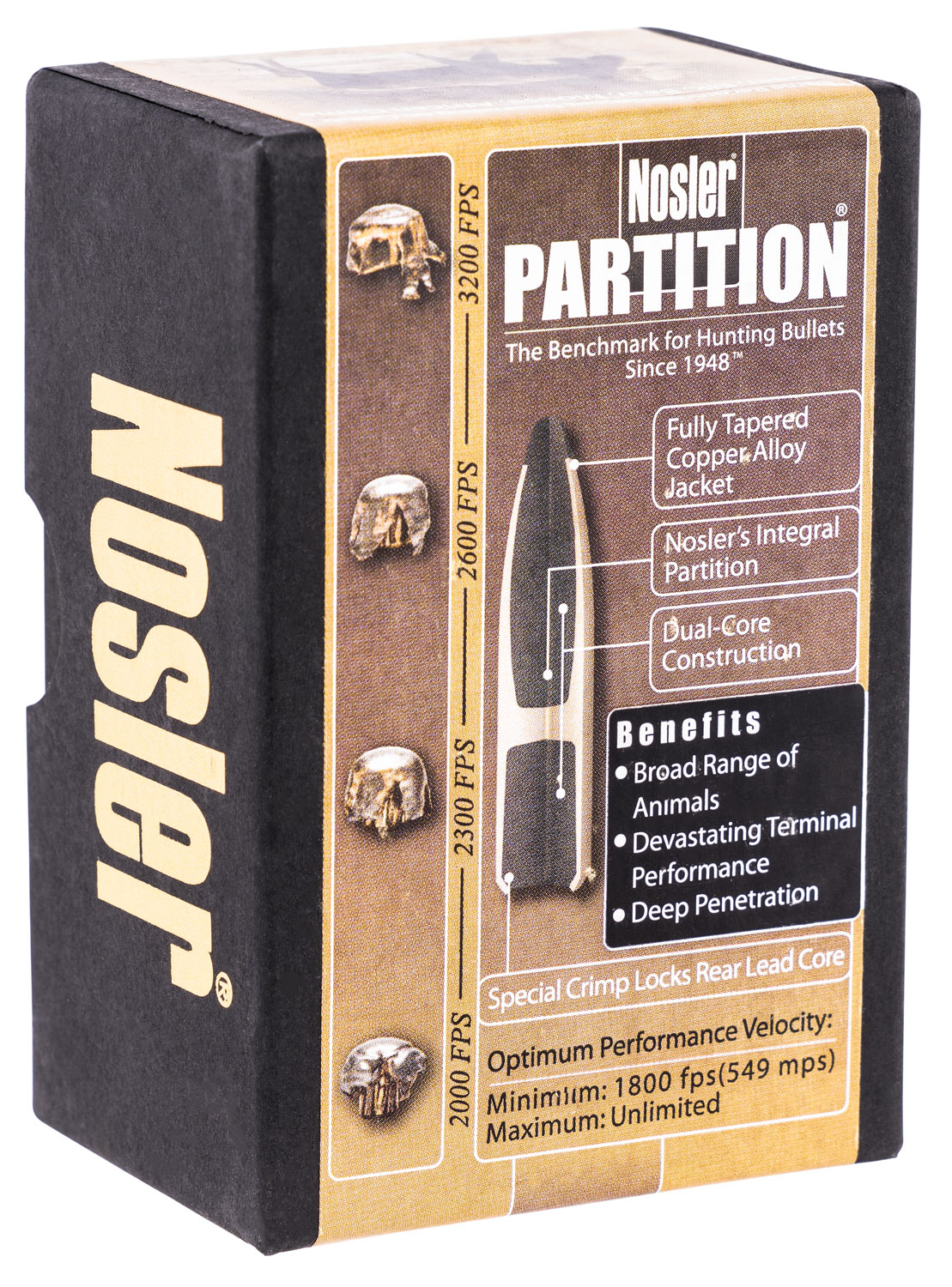 Nosler 16320 Partition 6.5 Creedmoor .264 125 gr Partition Spitzer 50 Per Box