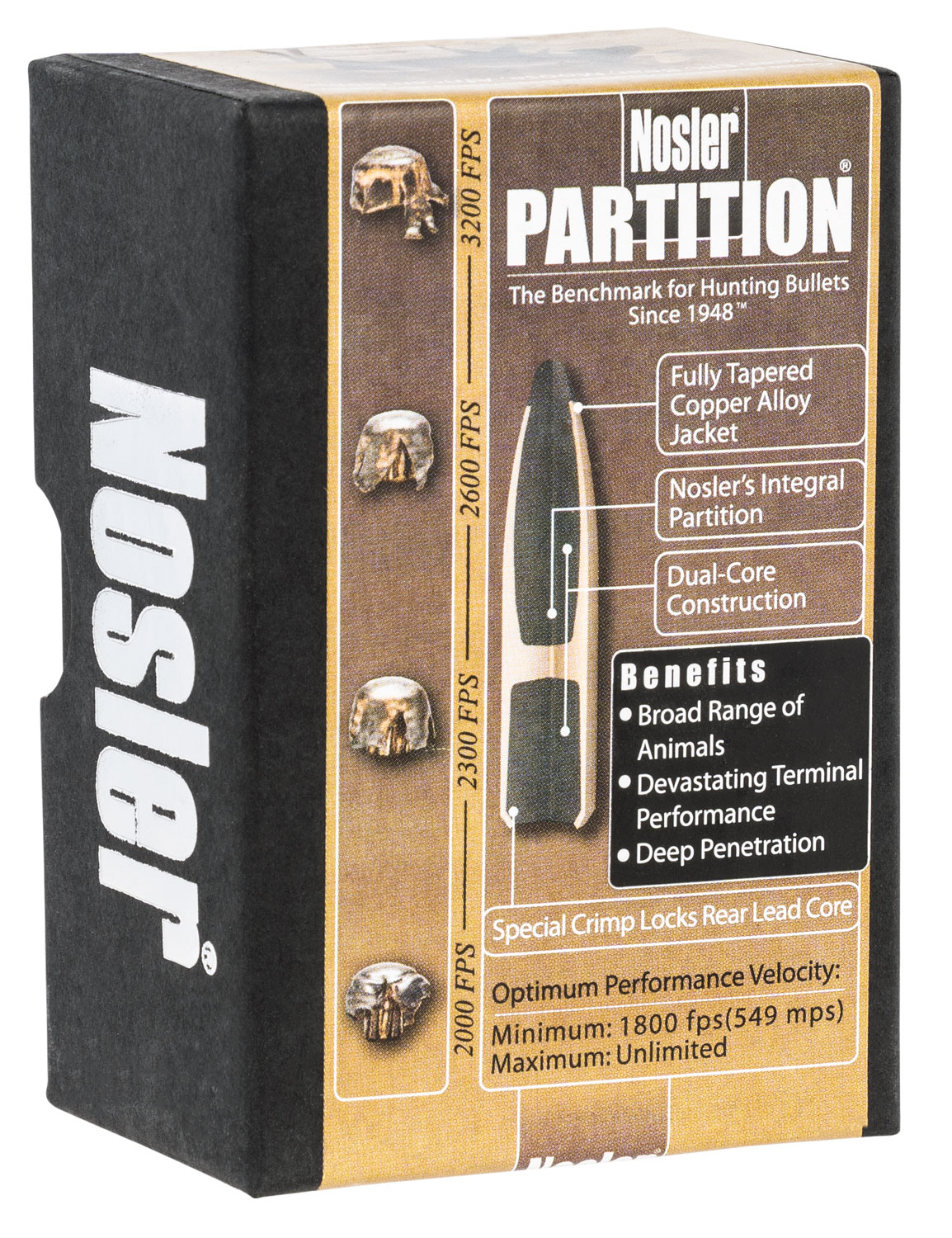 Nosler 16316 Partition 22 Cal .224 60 gr Partition Spitzer 50 Per Box