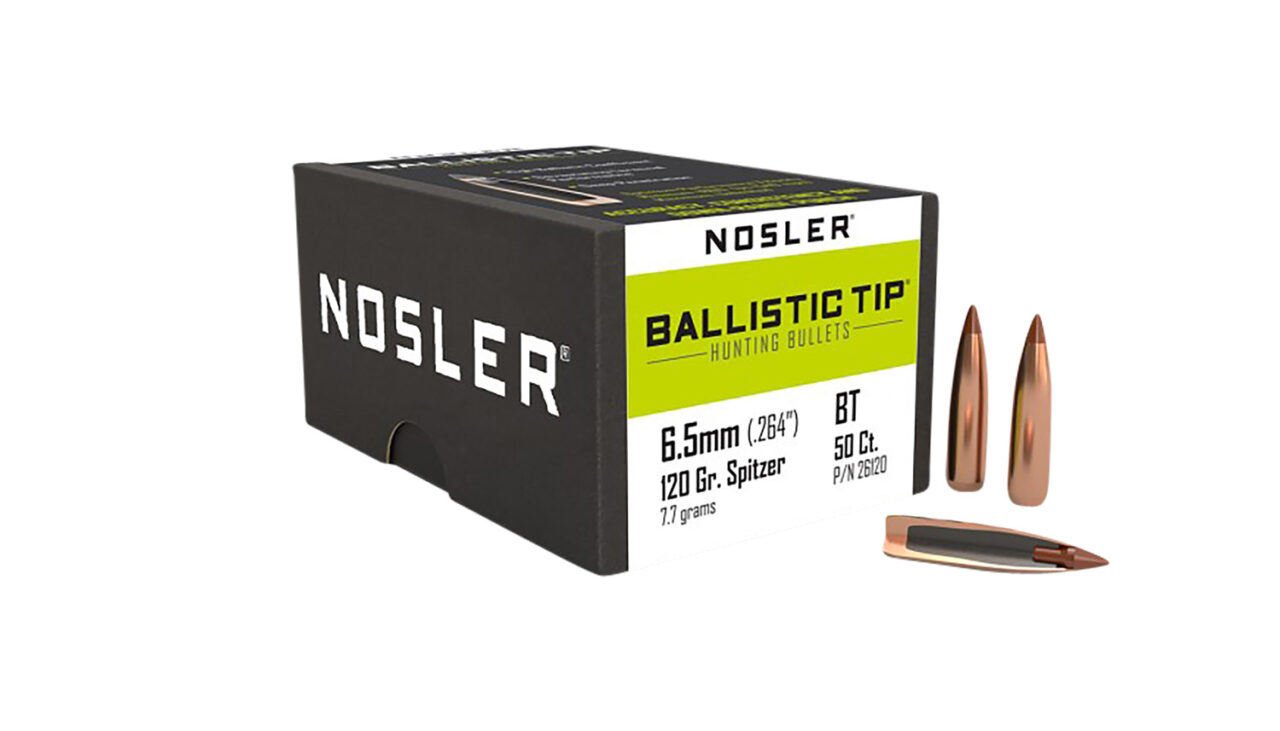 Nosler 26120 Ballistic Tip 6.5mm .264 120 GR Spitzer 50 Per Box