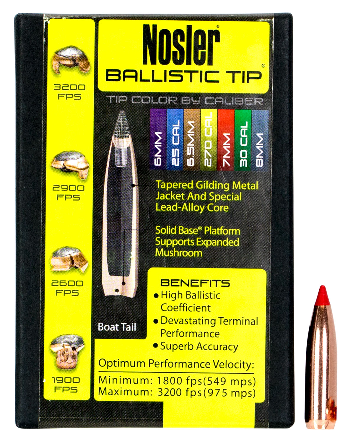 Nosler 28140 Ballistic Tip 7mm .284 140 GR Spitzer 50 Per Box