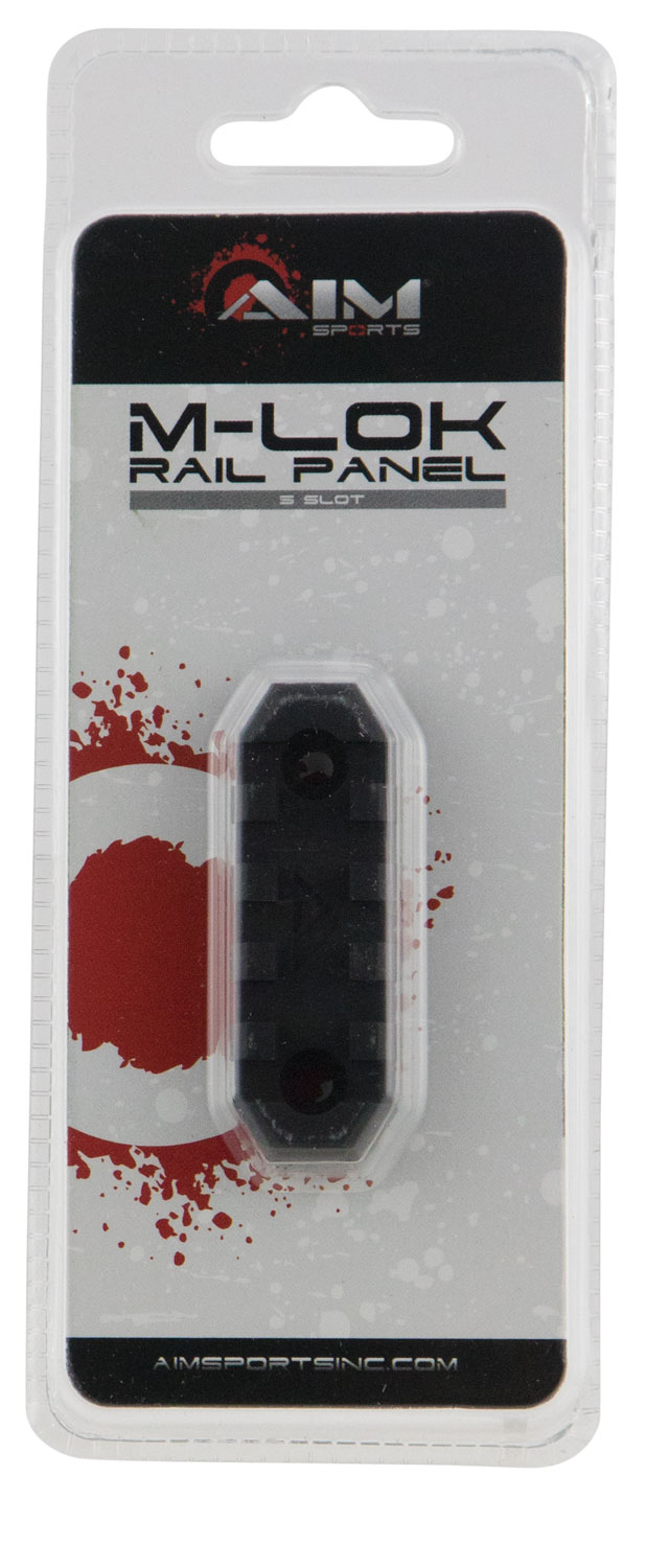 Aim Sports MLRS1 Panel Section Rifles Picatinny Rail 2.50" 5 Slot Black Anodized 6061-T6 Aluminum