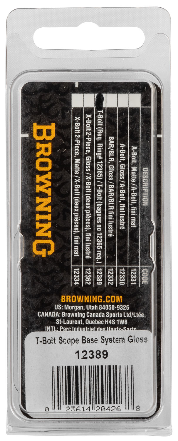 Browning 12389 T-Bolt Browning Style Two-Piece Scope Base Scope Base Matte Black - Image 3