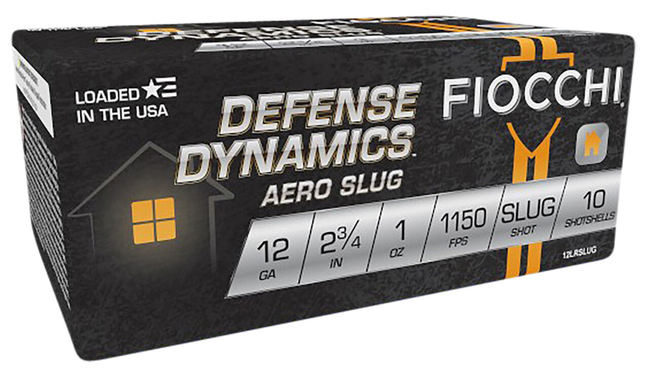 Fiocchi 12LRSLUG Defense Dynamics Aero 12 Gauge 2.75" 1 oz Riflesd Slug Shot 10 Per Box/ 25 Cs