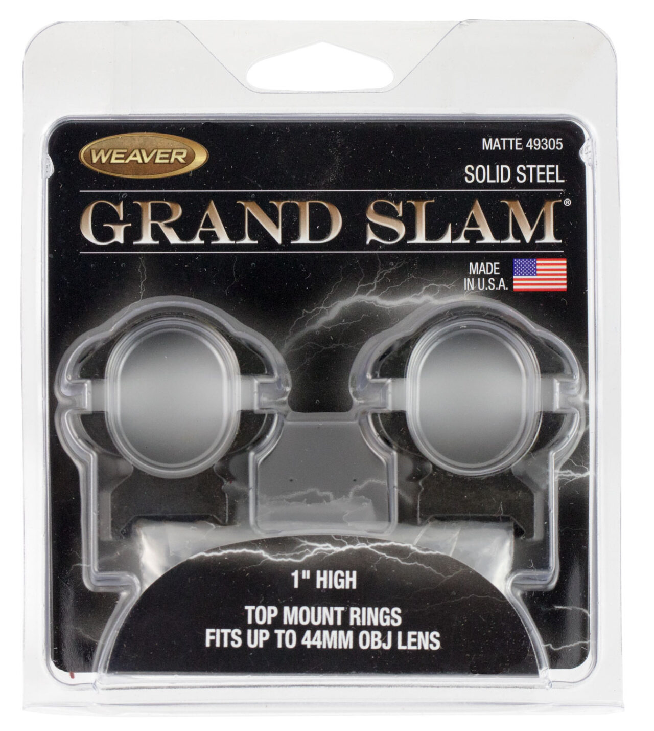 Weaver Mounts 49305 Grand Slam Top Mount 1" High Matte Black Steel