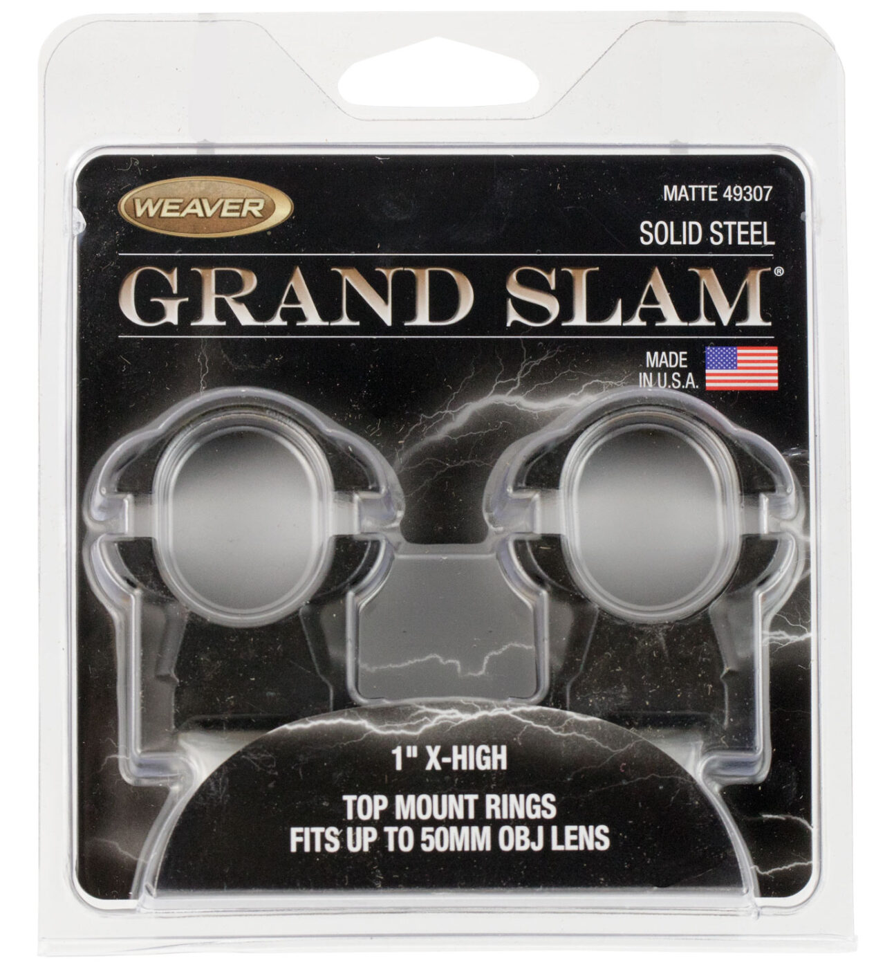 Weaver Mounts 49307 Grand Slam Top Mount 1" Extra High Matte Black Steel