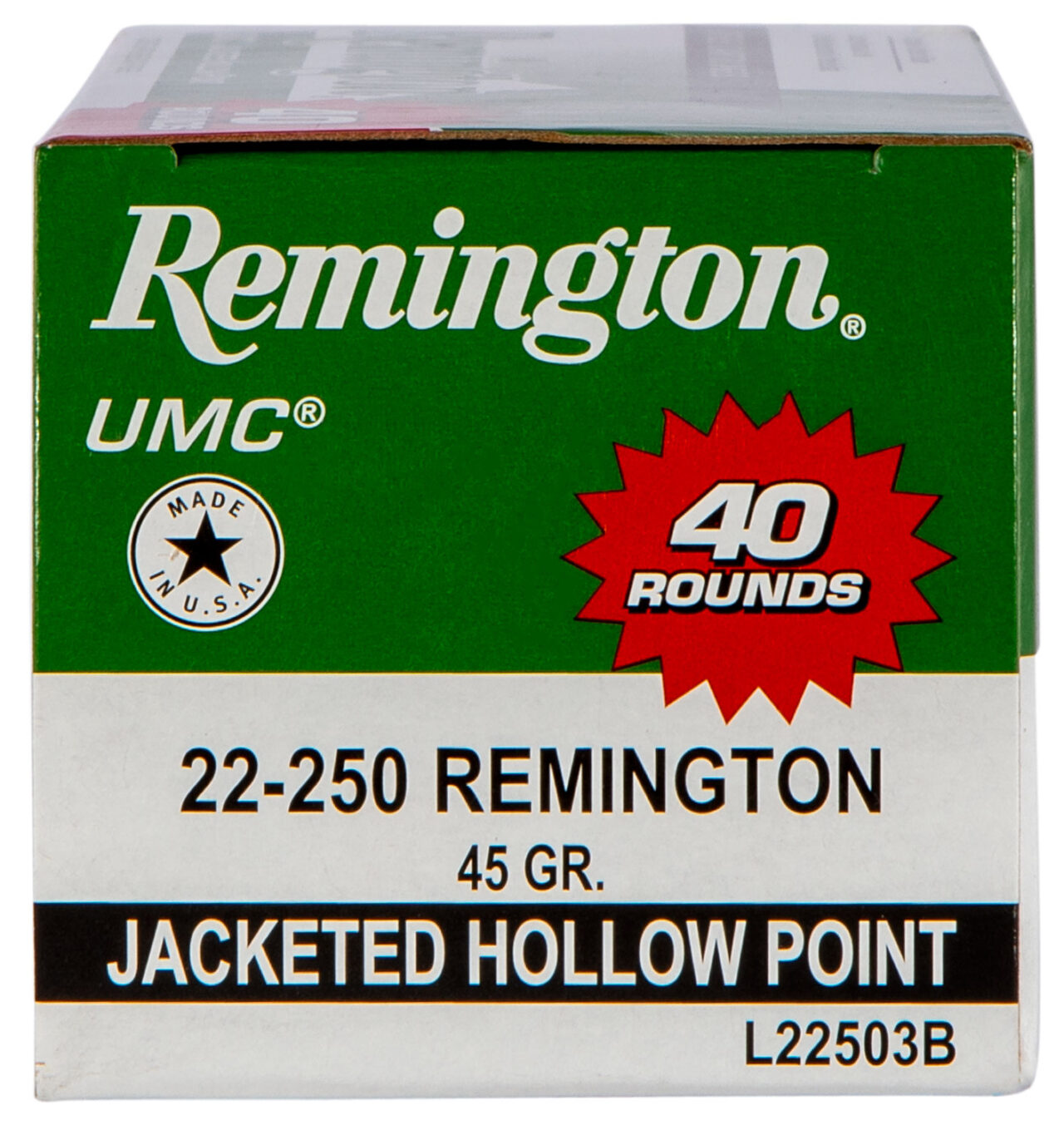 Remington Ammunition 23769 UMC Value Pack 22-250 Rem 45 gr Jacketed Hollow Point (JHP) 40 Per Box/ 10 Cs - Image 2