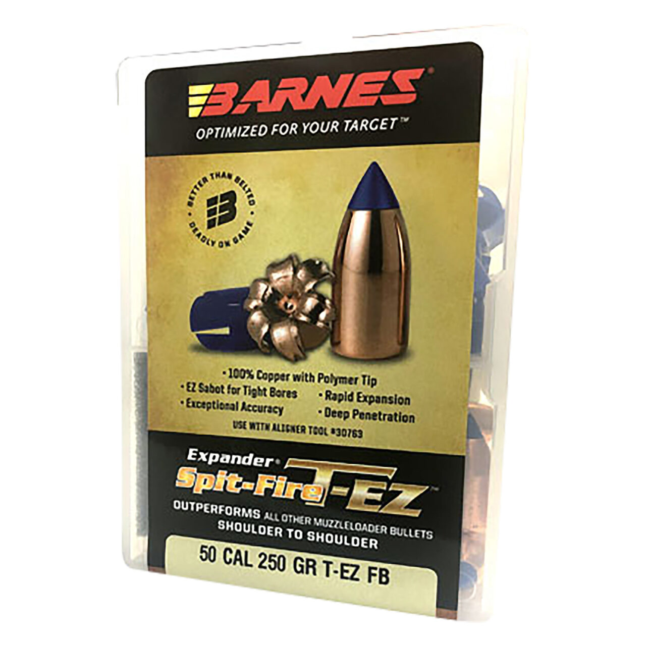 Barnes Bullets 30587 Spit-Fire T-EZ Muzzleloader 50 Cal Spit-Fire T-EZ FB 250 gr 15