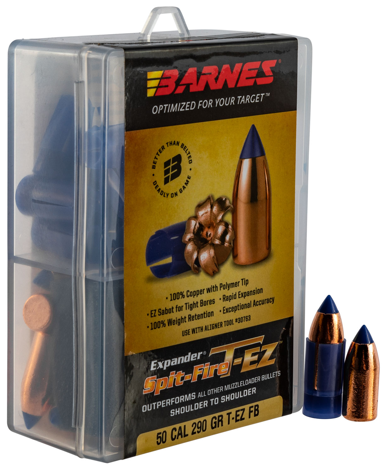 Barnes Bullets 30592 Spit-Fire T-EZ Muzzleloader 50 Cal Spit-Fire T-EZ FB 290 gr 15