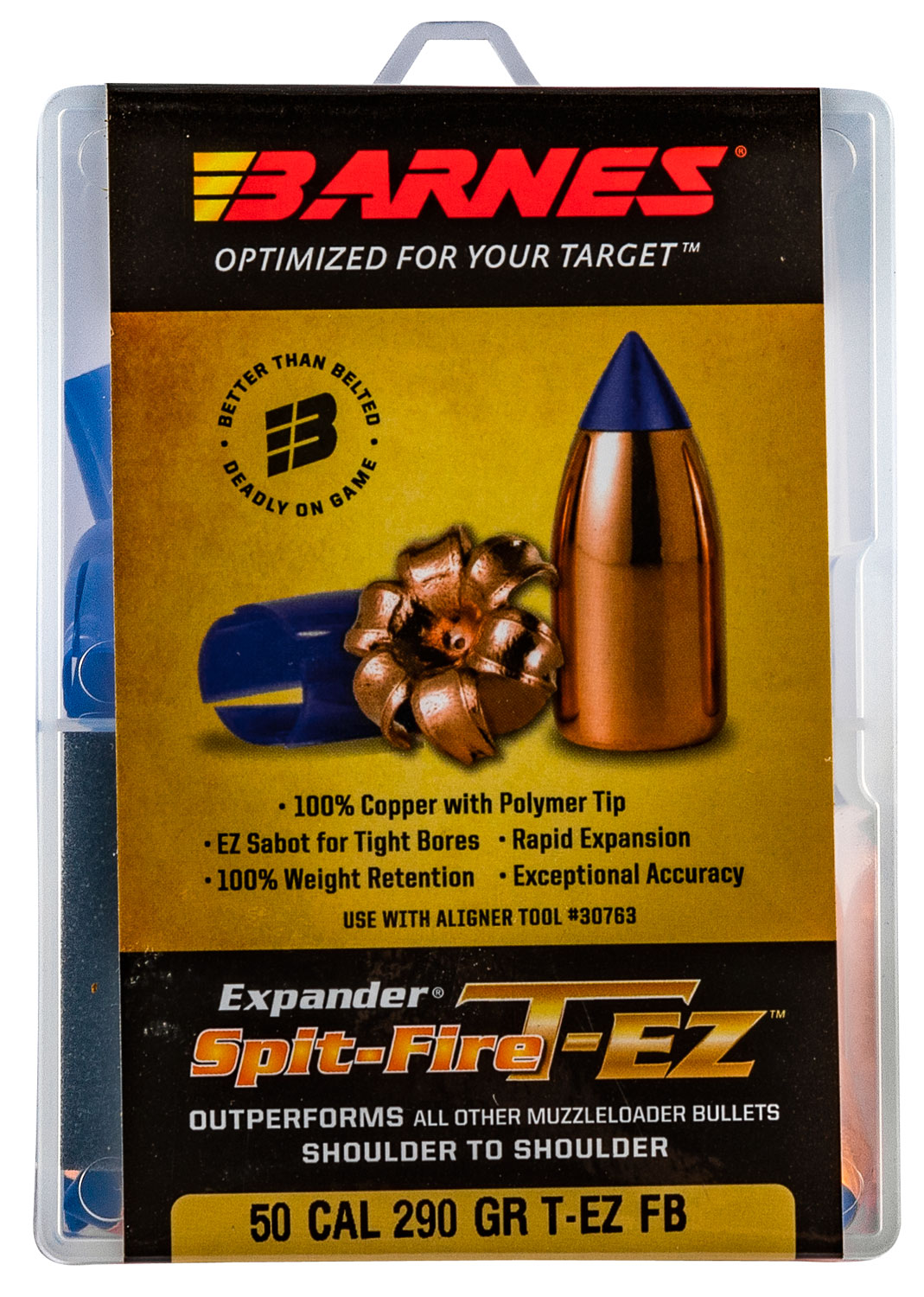 Barnes Bullets 30592 Spit-Fire T-EZ Muzzleloader 50 Cal Spit-Fire T-EZ FB 290 gr 15 - Image 2