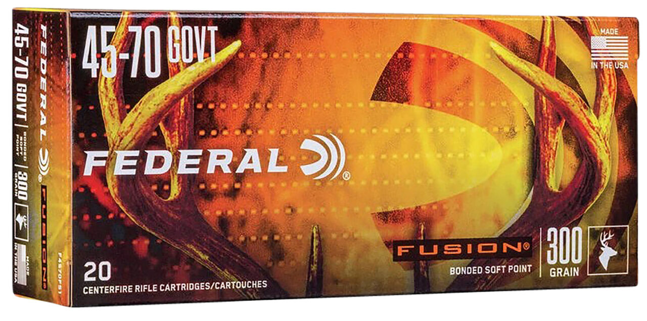 Federal F4570FS1 Fusion 45-70 Gov 300 gr Fusion Soft Point 20 Per Box/ 10 Cs