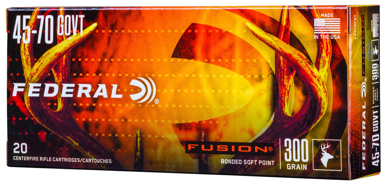 Federal F4570FS1 Fusion 45-70 Gov 300 gr Fusion Soft Point 20 Per Box/ 10 Cs - Image 2