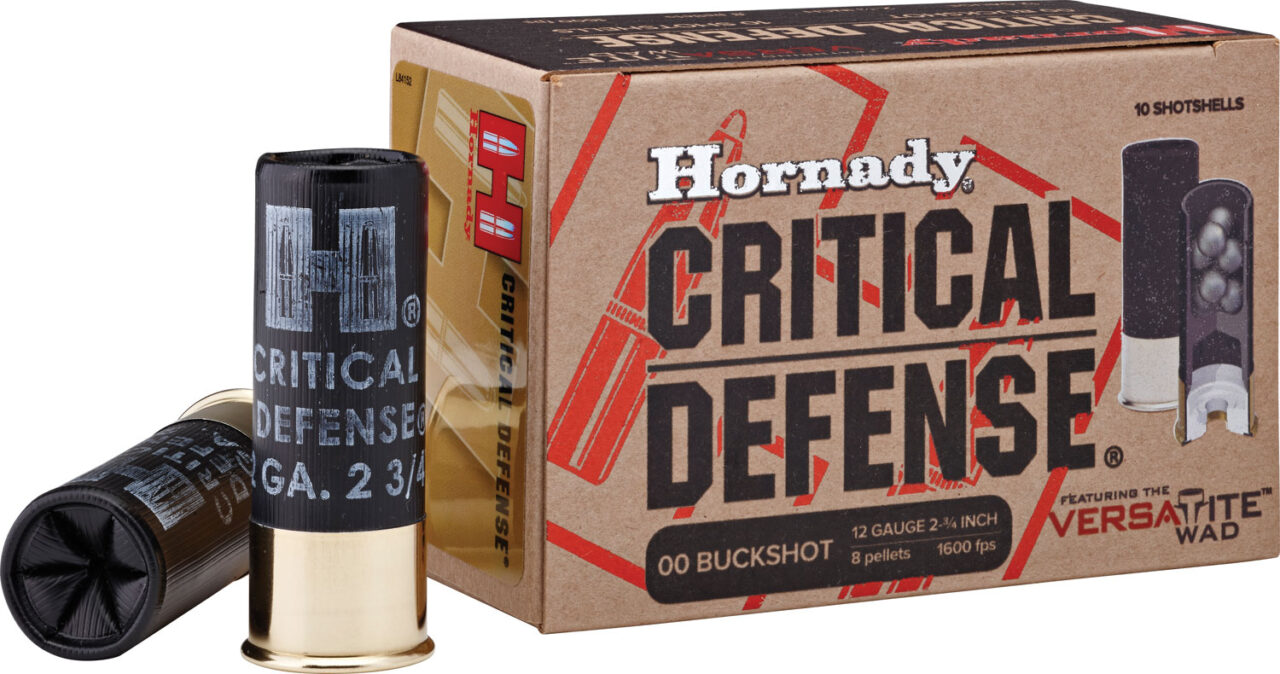 Hornady 86240 Critical Defense 12 Gauge 2.75" 00 Buck Shot 10 Per Box/ 10 Cs