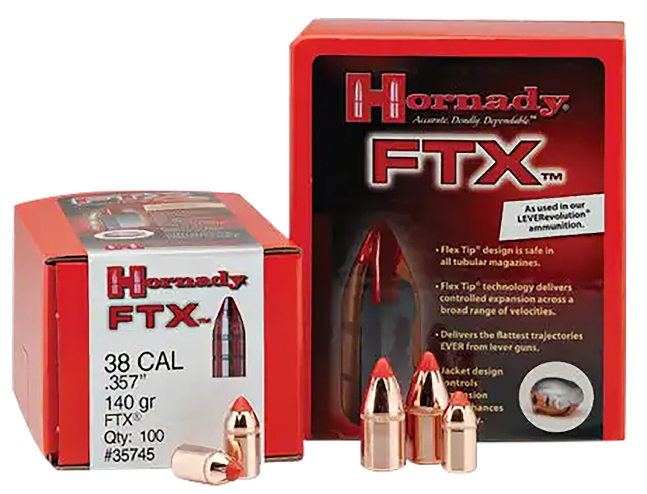 Hornady 30396 FTX 30 Cal .308 160 gr Flex Tip eXpanding (FTX)