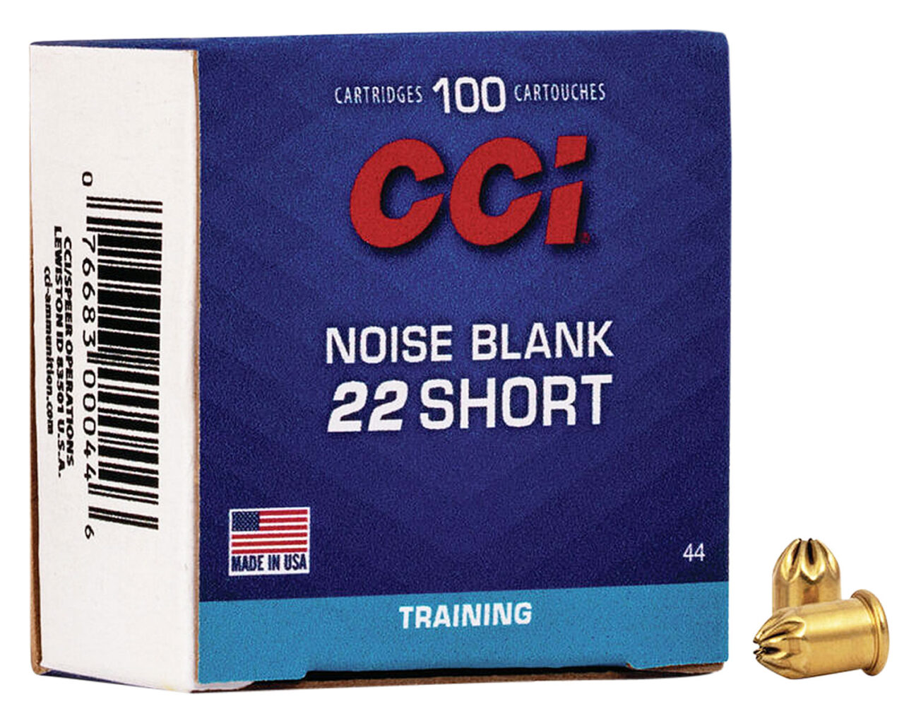 CCI 0044 Noise Blanks 22 Short 100 Per Box/ 50 Cs