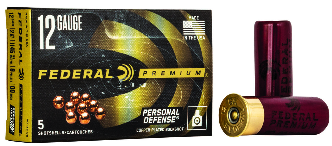 Federal PD13200 Premium personal-defense Reduced Recoil 12 Gauge 2.75" 9 Pellets 1145 fps 00 Buck Shot 5 Bx/ 50 Cs