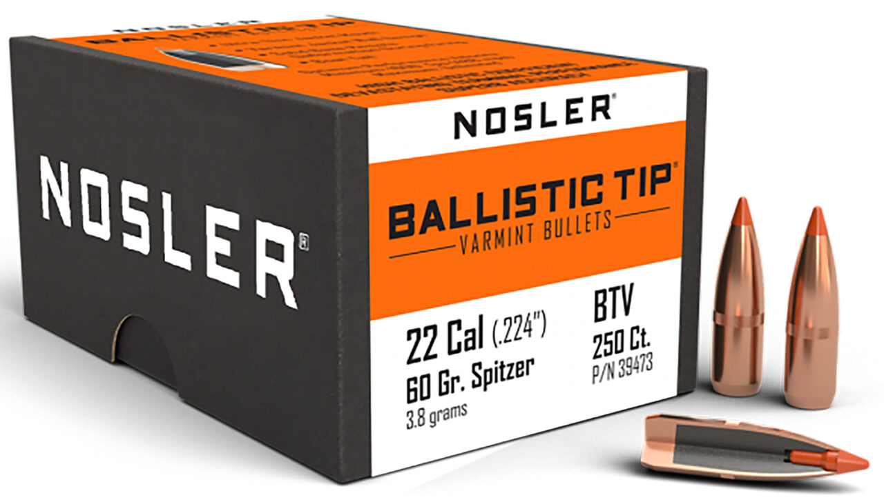 Nosler 39473 Ballistic Tip .22 Cal .224 60 gr Ballistic Tip Varmint 250 Per Box