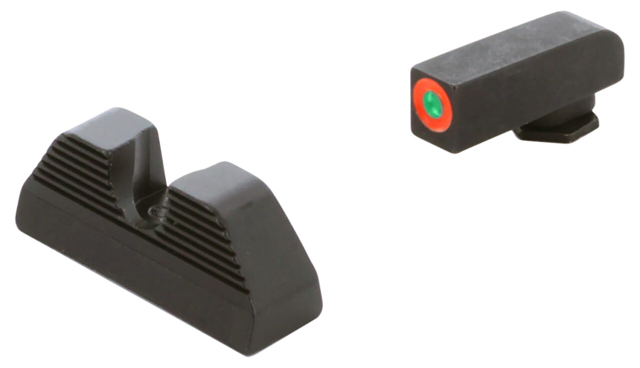 AmeriGlo GL351 Protector Sight Set for Glock Black | Green Tritium with Orange Outline Front Sight Black Rear Sight - Image 2
