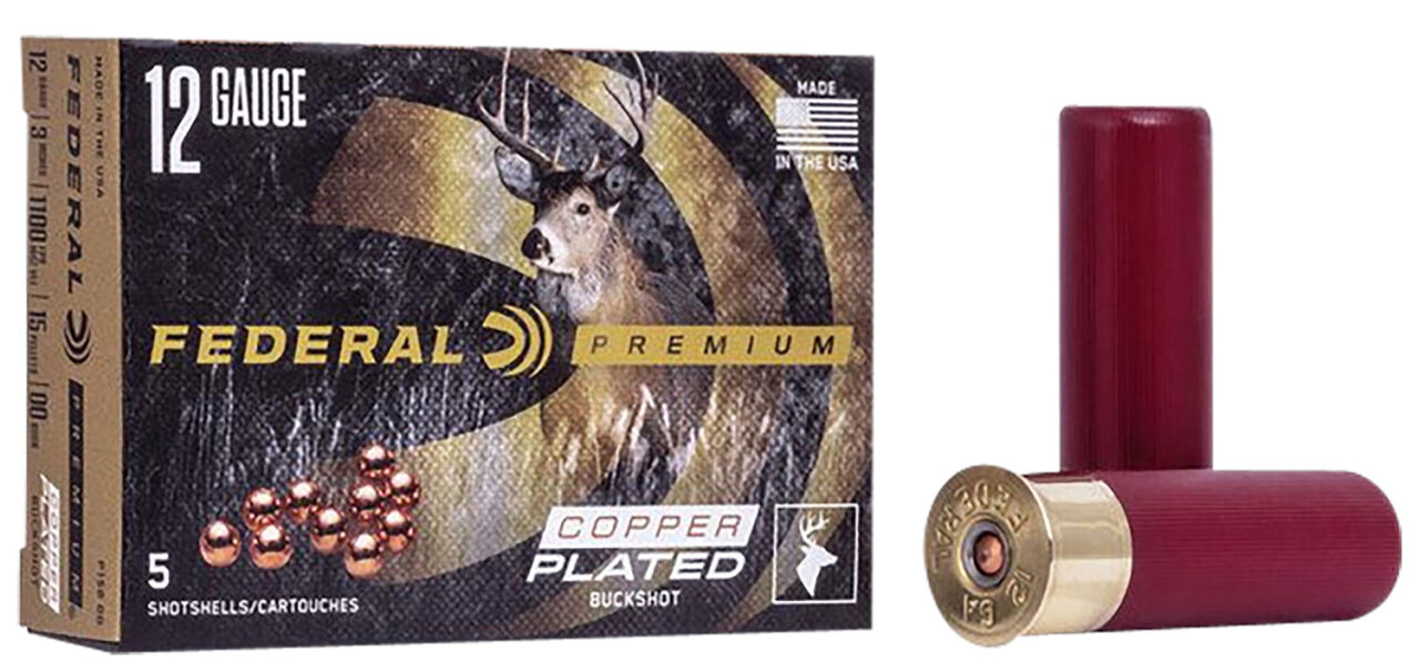 Federal P15800 Premium Buckshot 12 Gauge 3" 1 7/8 oz 00 Buck Shot 5 Per Box/ 50 Cs