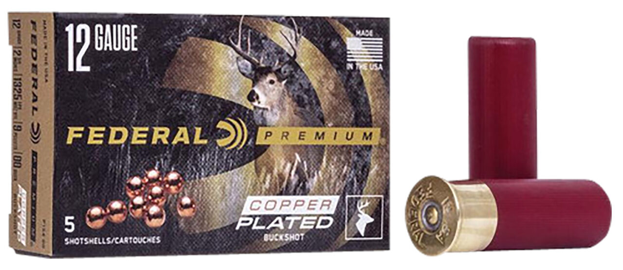 Federal P15400 Premium Magnum 12 Gauge 2.75" 9 Pellets 1 1/8 oz 00 Buck Shot 5 Per Box/ 50 Cs