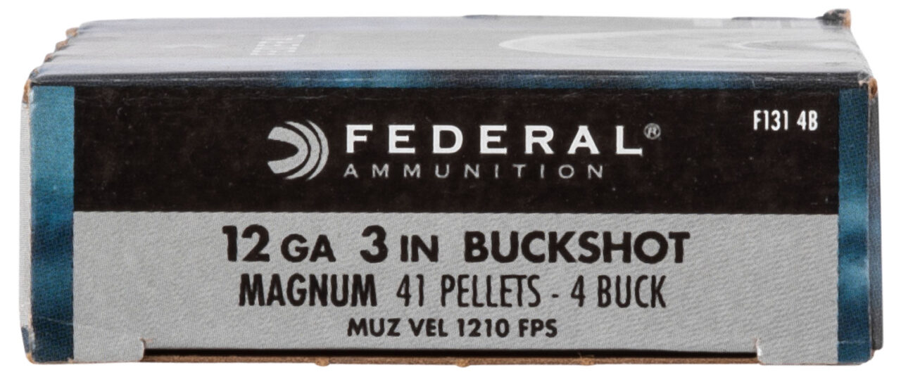Federal F1314B Power-Shok Magnum 12 Gauge 3" 41 Pellets 1 15/16 oz 4 Buck Shot 5 Per Box/ 50 Cs - Image 2