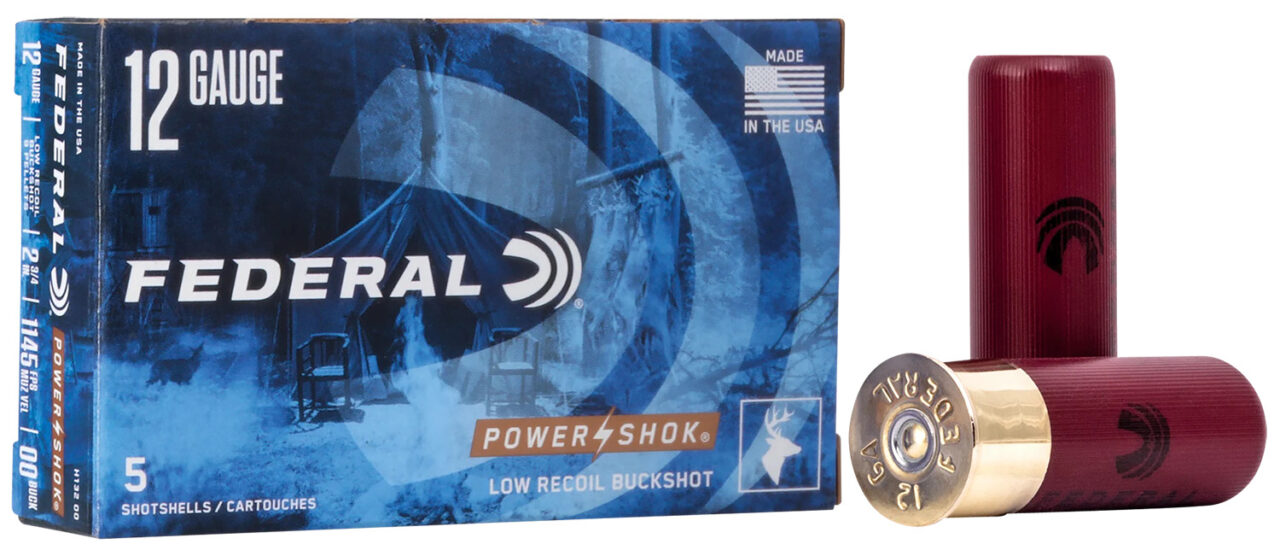 Federal H13200 Power-Shok Low Recoil 12 Gauge 2.75" 9 Pellets 1 3/16 oz 00 Buck Shot 5 Per Box/ 50 Cs