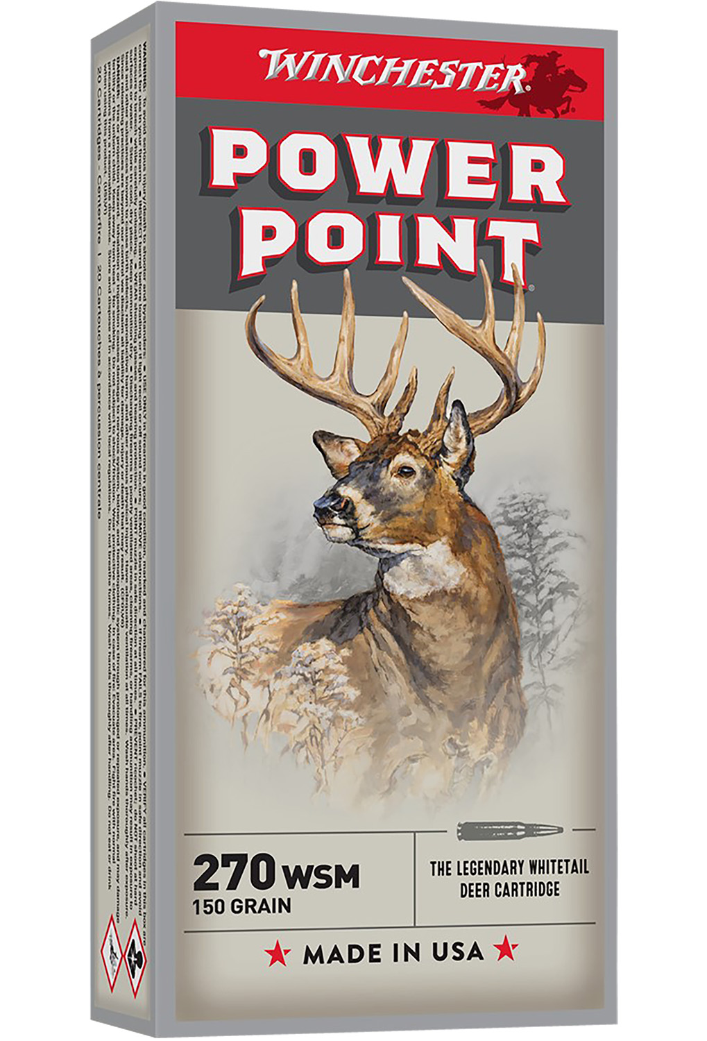 Winchester Ammo X270WSM Power-Point 270 WSM 150 gr Power-Point (PP) 20 Per Box/ 10 Cs