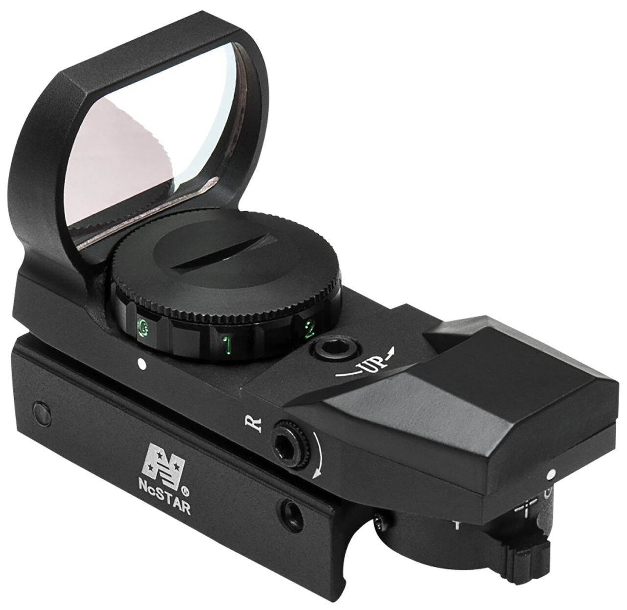 NcStar D4RGB Red & Green Four Reticle Reflex Optic Black Anodized 24x34mm Multi Reticle - Image 2