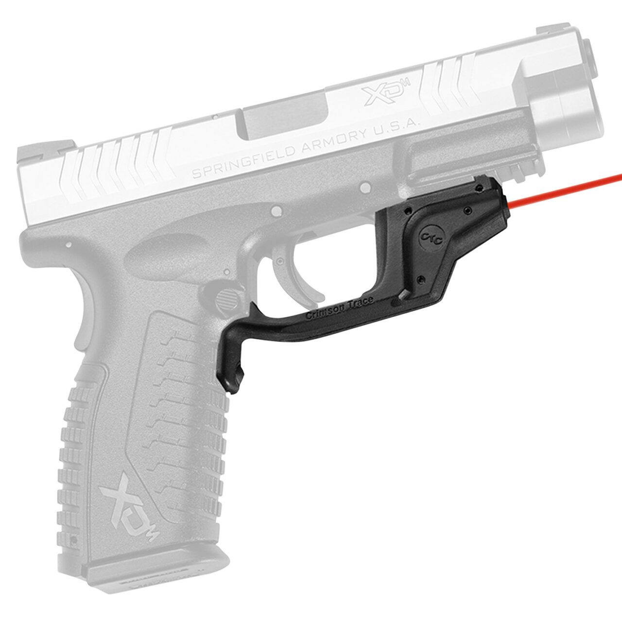 Crimson Trace 01-6090-1 Laserguard 5mW Red Laser with 633nM Wavelength & 50 ft Range Black Finish for Springfield XD, XD-M