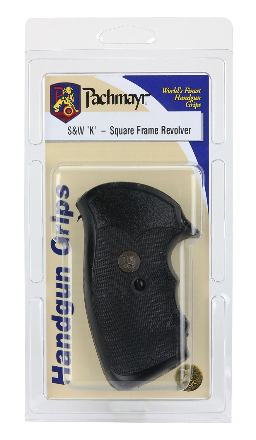 Pachmayr 03264 Gripper Grip Checkered Black Rubber with Finger Grooves for S&W K/L Frame with Square Butt - Image 3