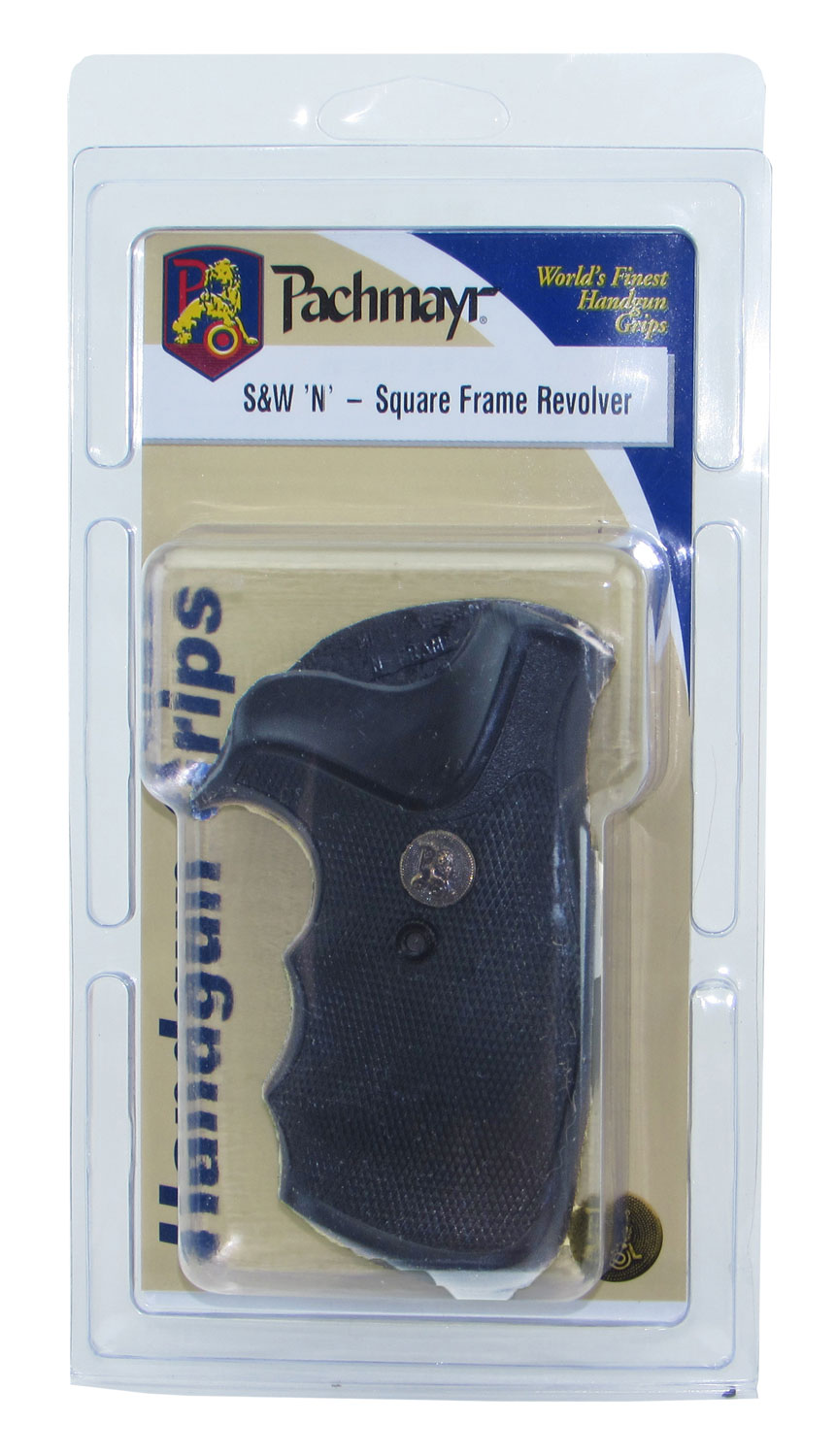 Pachmayr 03292 Gripper Grip Checkered Black Rubber with Finger Grooves for S&W N Frame - Image 2