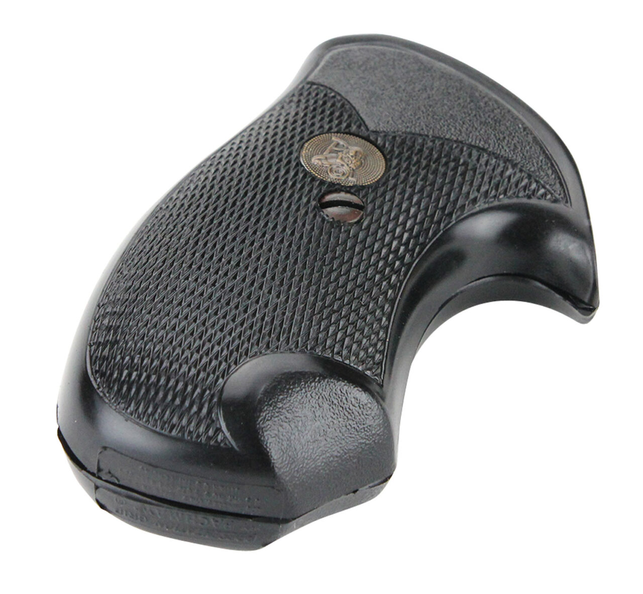 Pachmayr 03147 Compact Grip Checkered Black Rubber with Finger Grooves for Small Rossi Revolvers - Image 2
